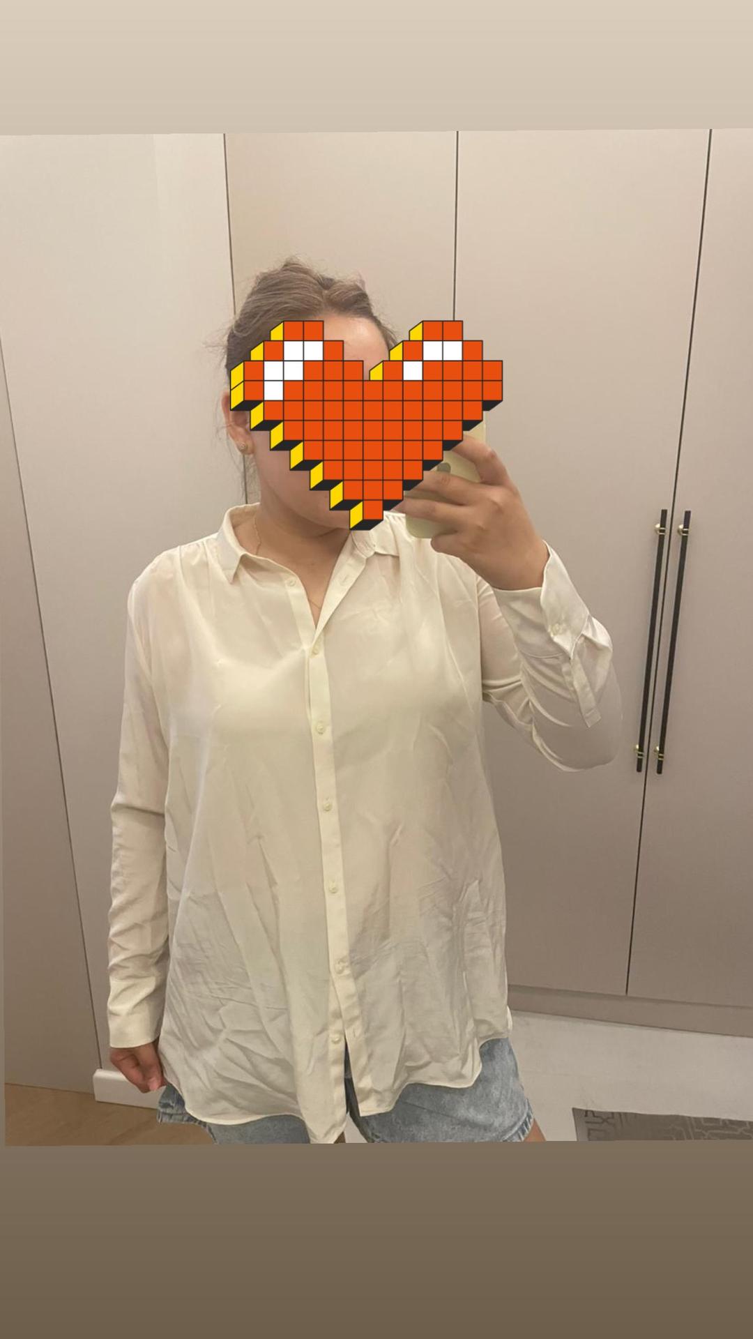 Uniqlo Рубашка Uniqlo, цвет айвори, размер М — фото 2
