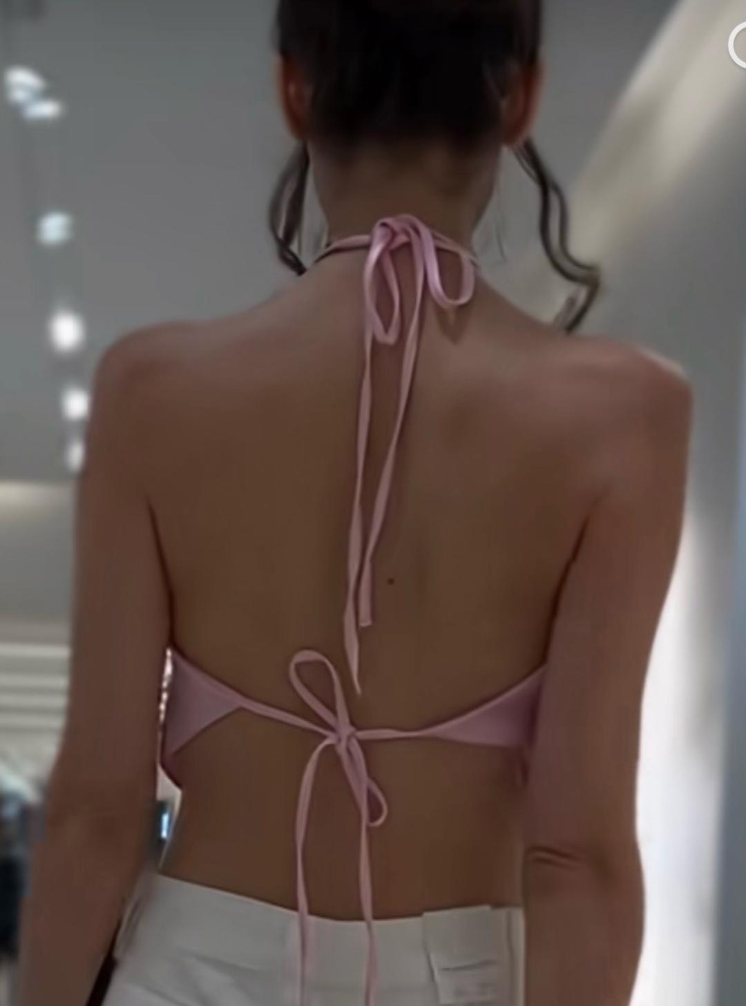 Zara Атласный топ на завязких с открытой спиной — фото 2