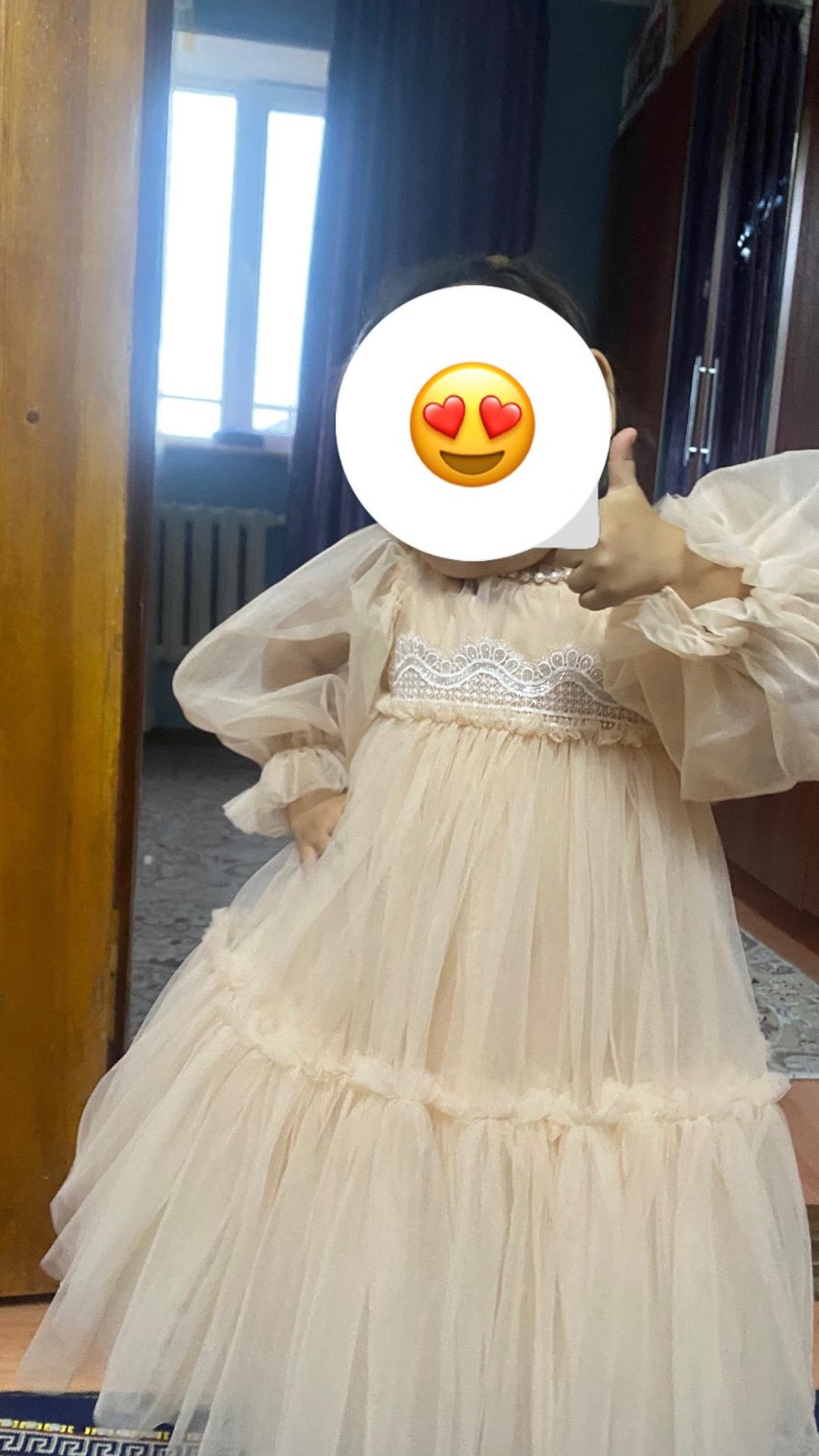 Нет бренда Праздничное платье из фатина для девочки — фото 2