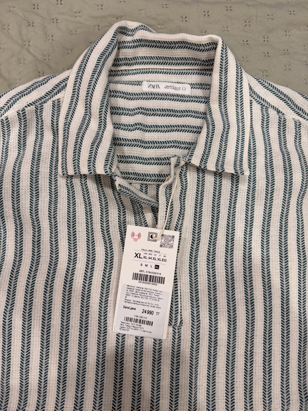 Zara Новая футболка ZARA поло в елочку (XL) — фото 2