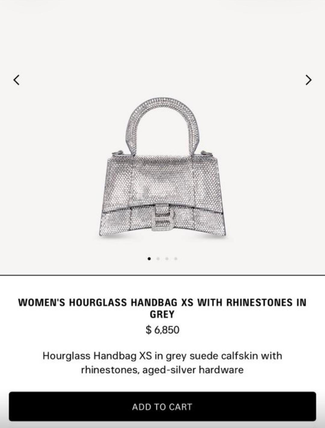 Balenciaga Сумка Balenciaga Hourglass XS со стразами — фото 2