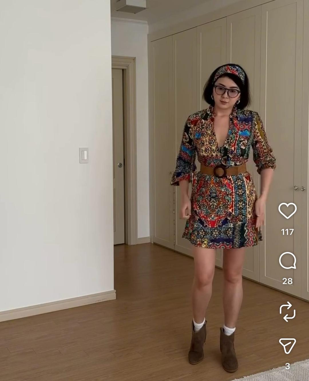 Zara Платье с принтом — фото 2