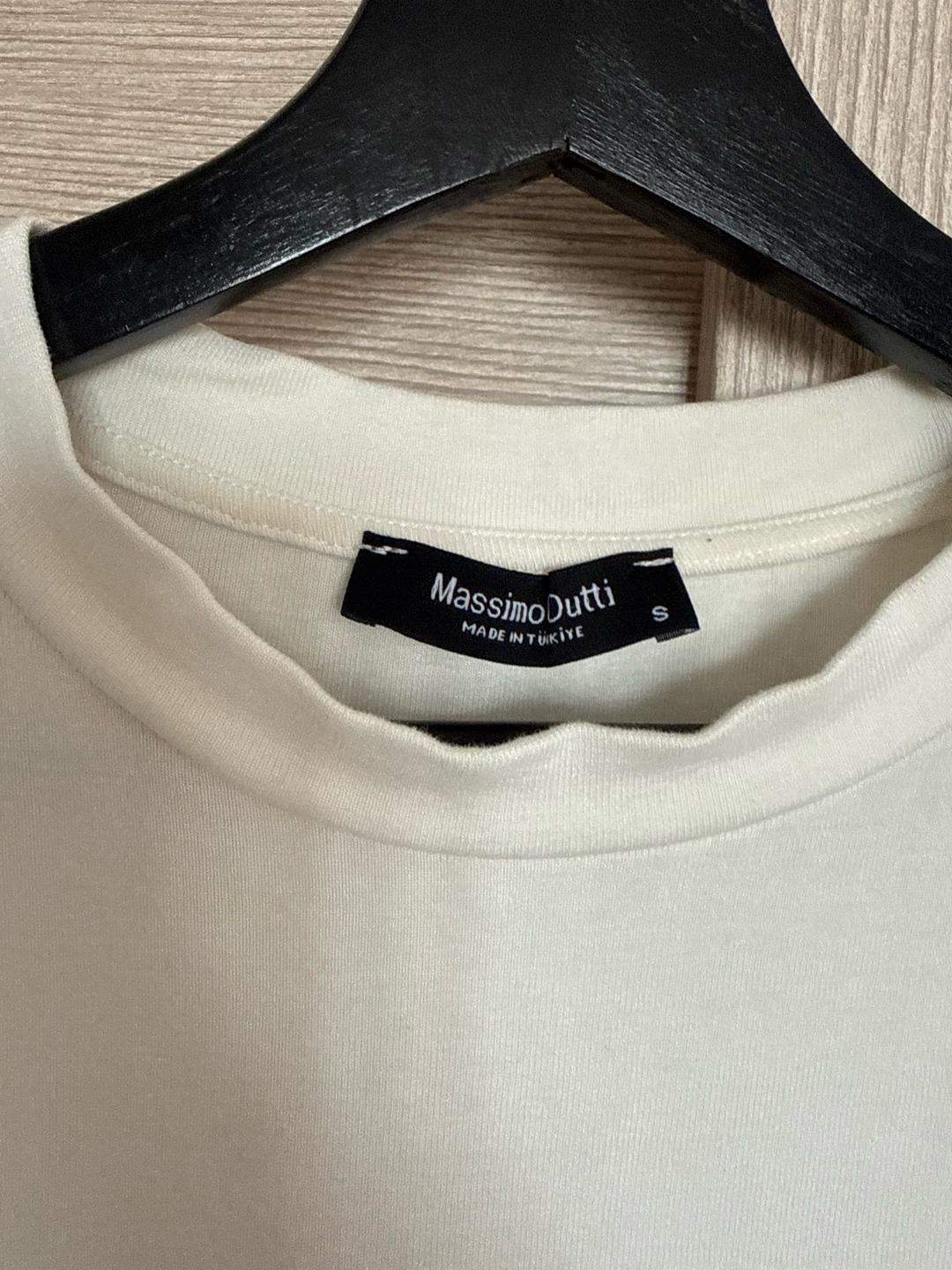 Massimo Dutti Massimo Dutti футболка, светло бежевая — фото 2