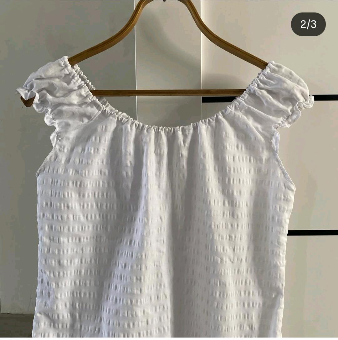 Нет бренда Белая топ,рубашка летняя, babydoll top — фото 2