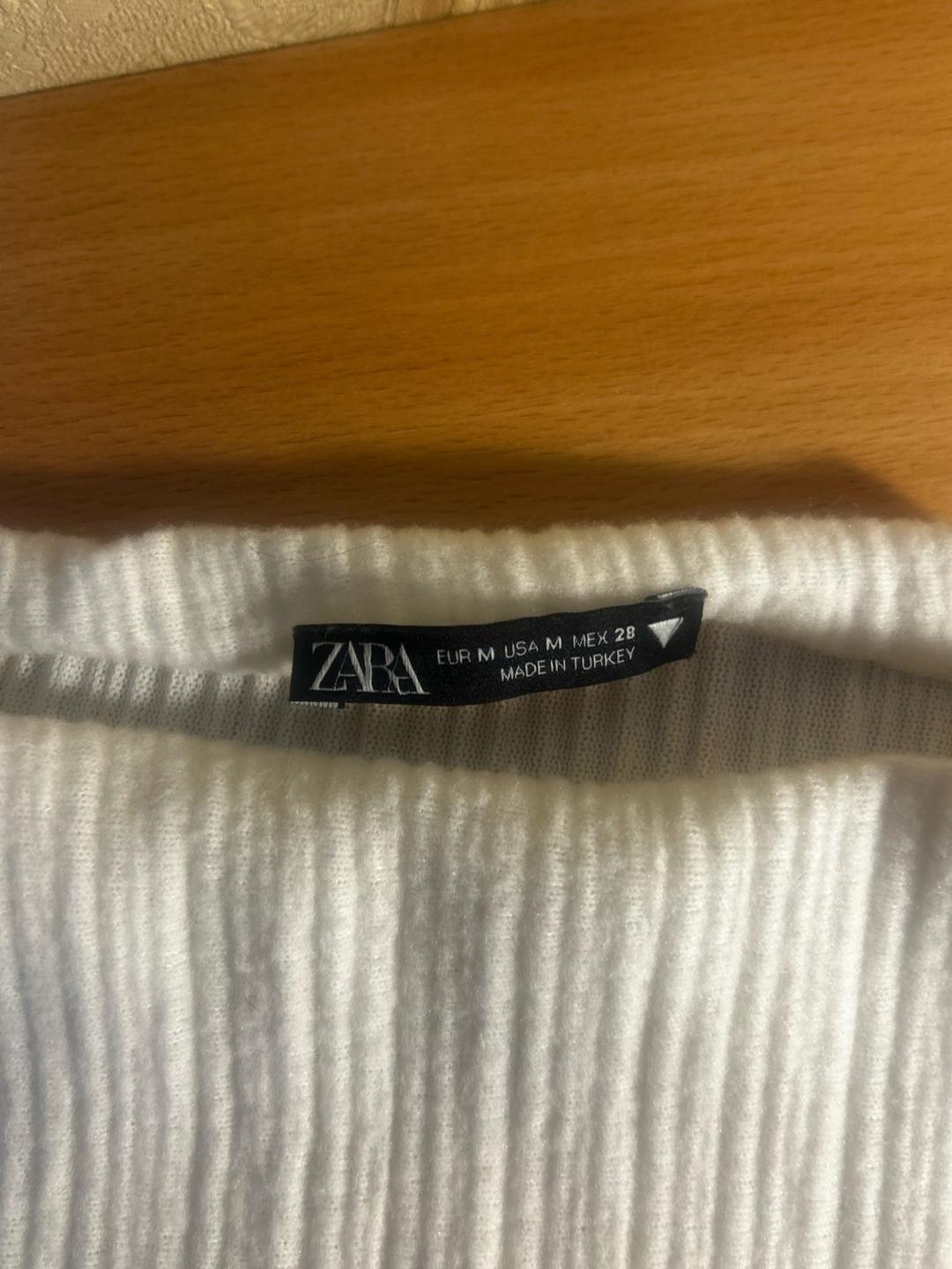 Zara Мягкая футболка, топ, футболка укороченая — фото 2