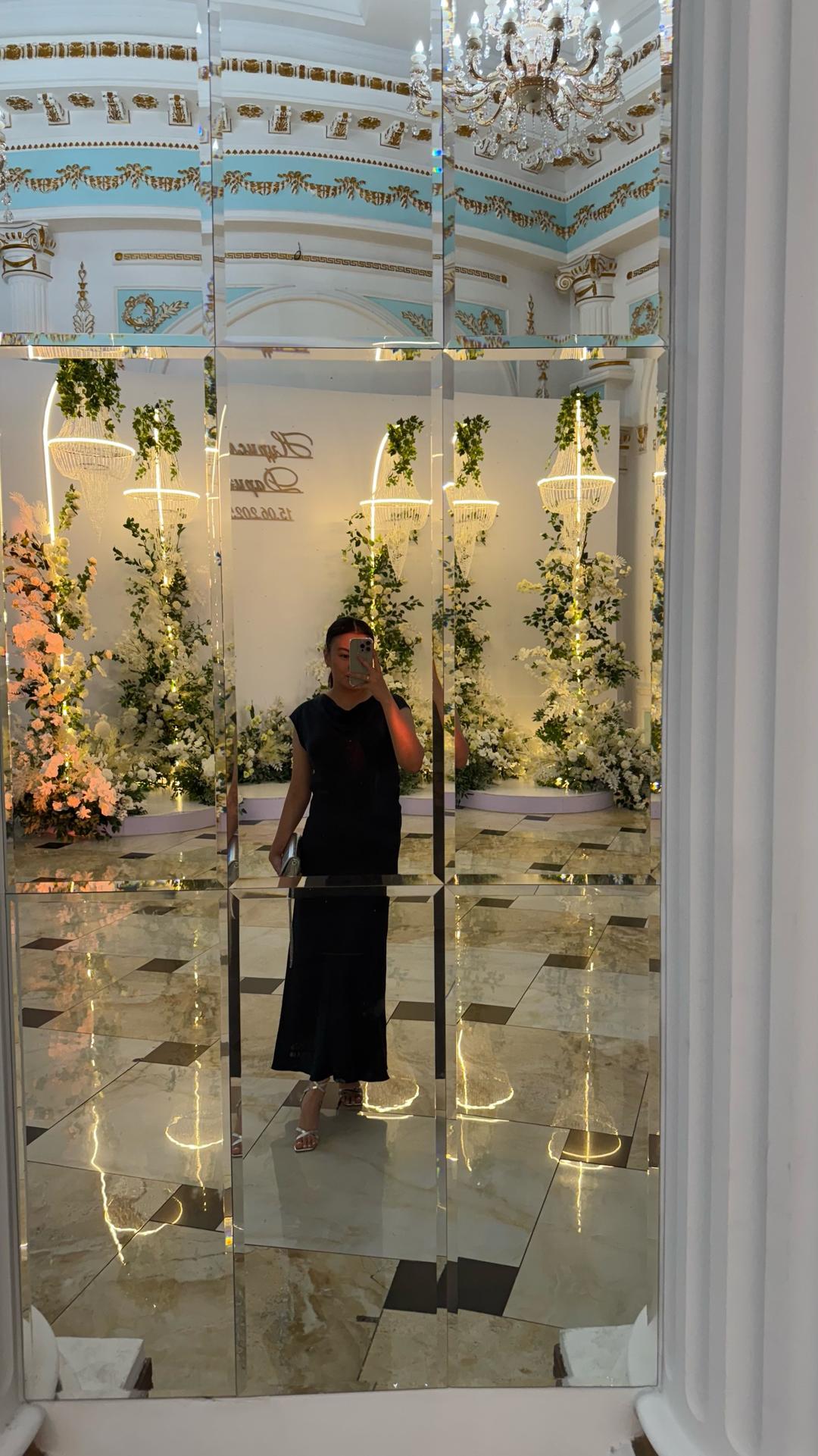 Massimo Dutti платье миди - темно синий — фото 2