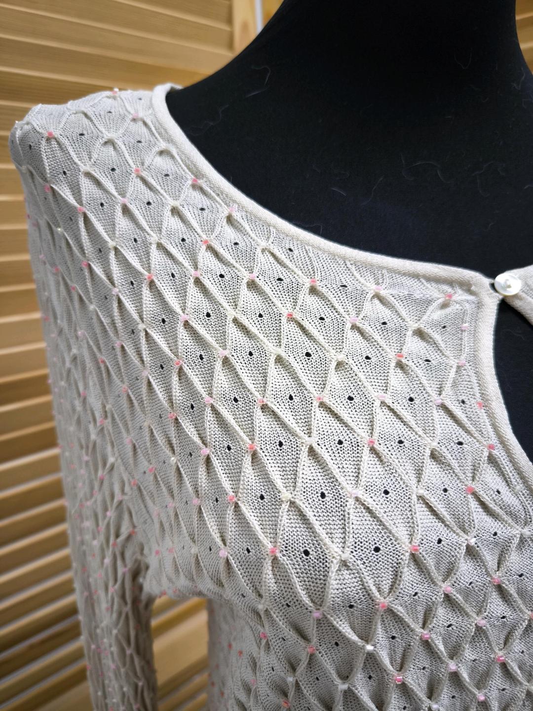 Винтаж Авангардная блуза расшитая бусинами в стиле issey miyake — фото 2