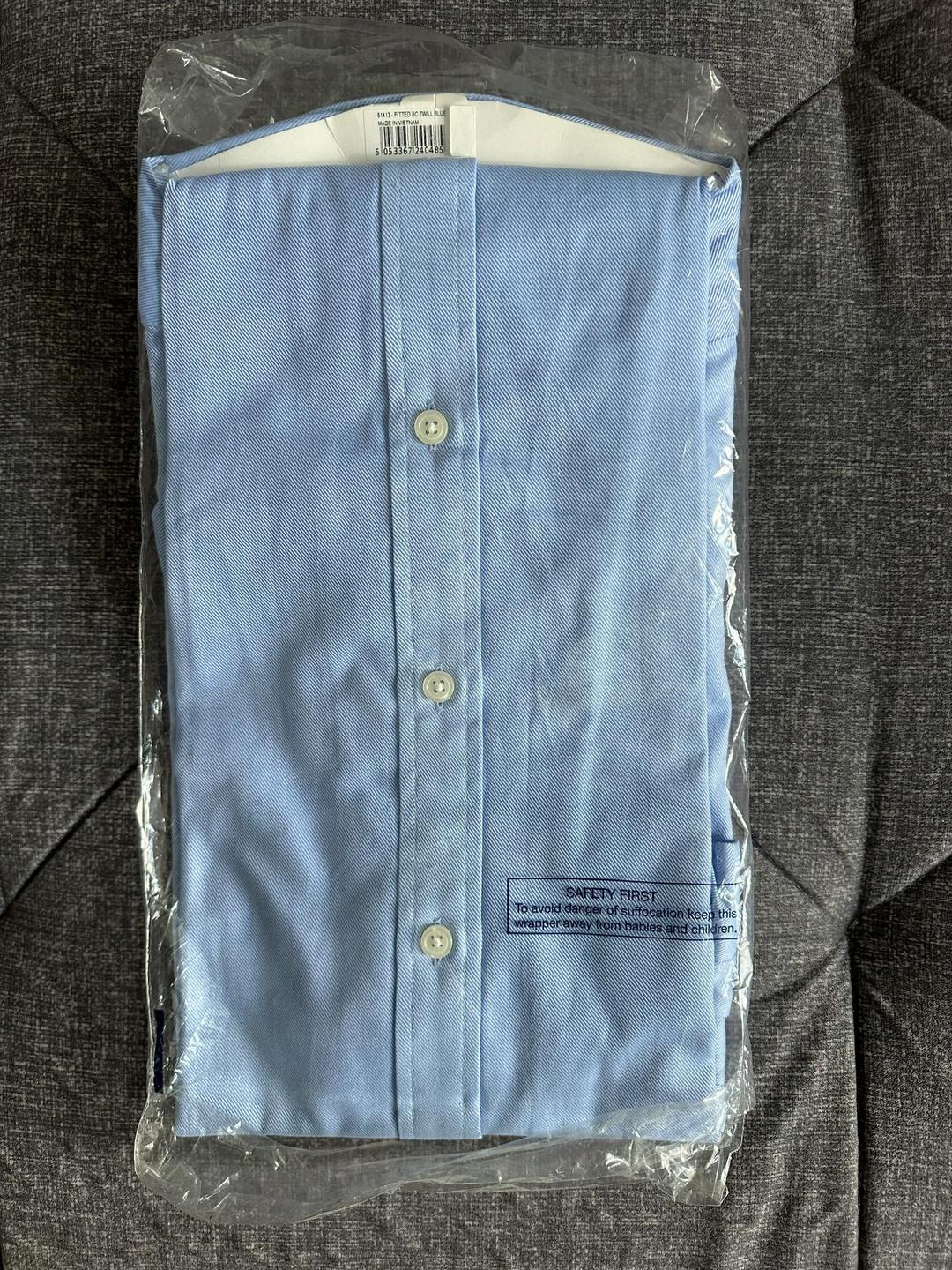 T.M.Lewin Новая голубая рубашка T.M.Lewin London, хлопок Twill, ворот 41, рукав 91 — фото 2