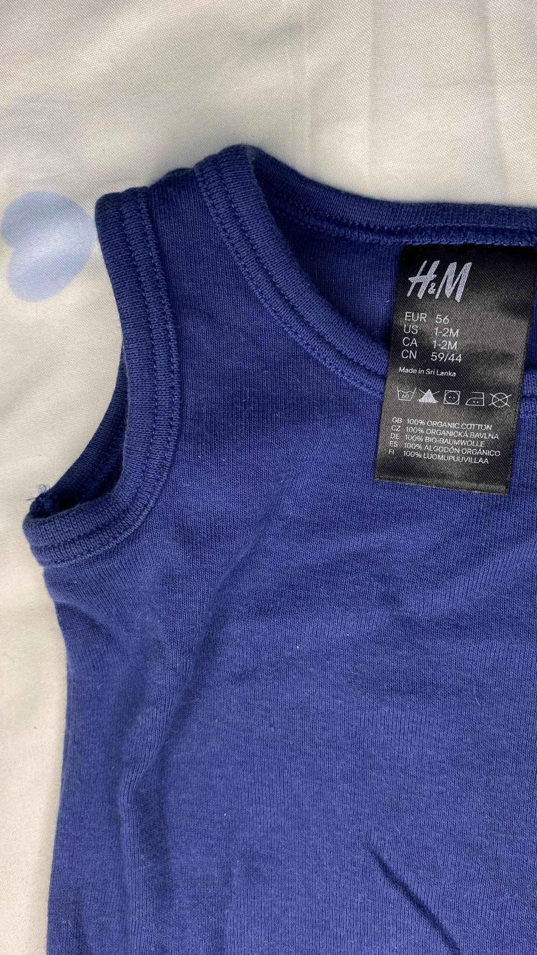 H&M Синее боди H&M из мягкого хлопка​ — фото 2