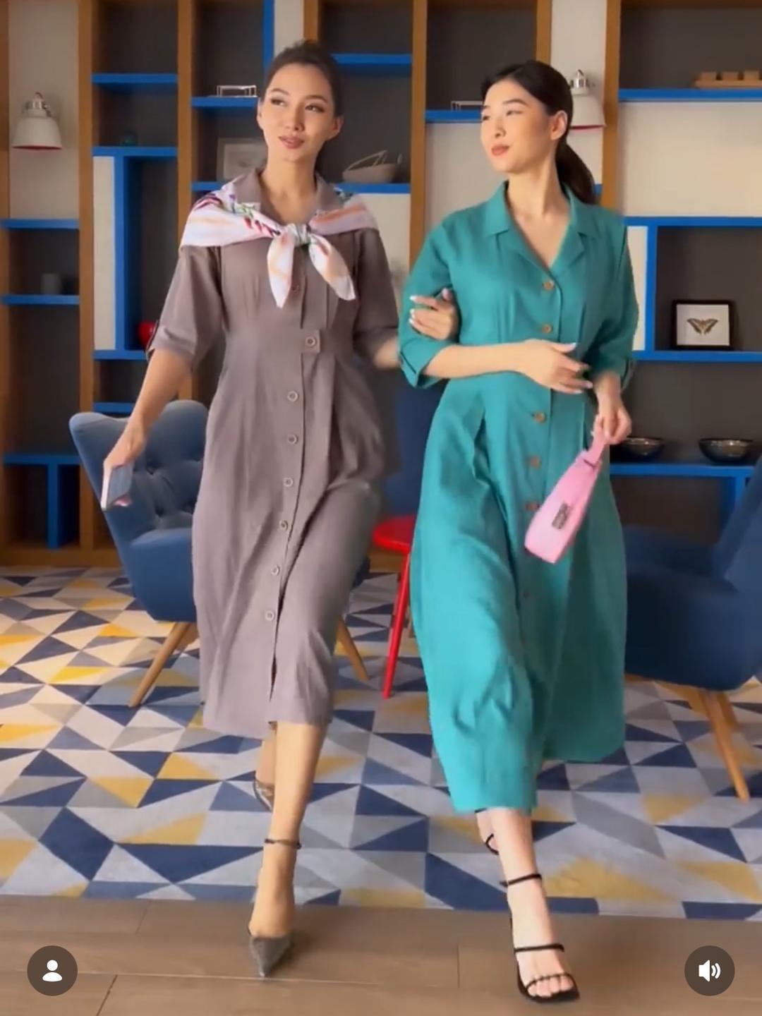 Алия Туман Зеленое платье из льна от Aliya Tuman — фото 2
