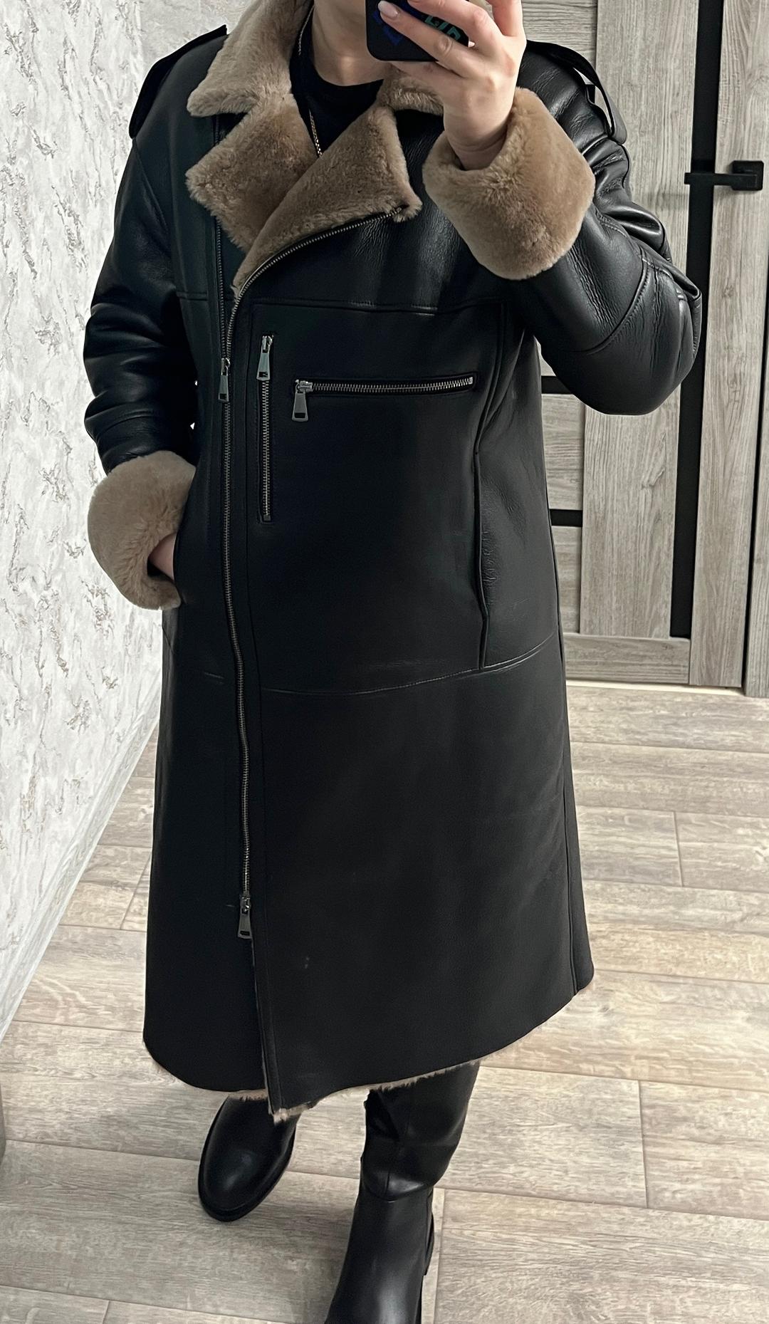 Deri love Удлиненная дубленка — фото 2