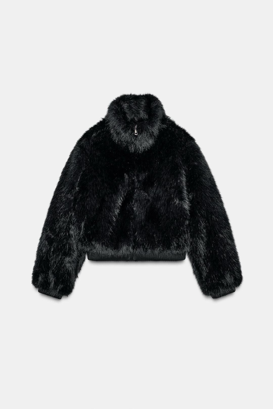 Zara Бомбер из искусственного меха — фото 2