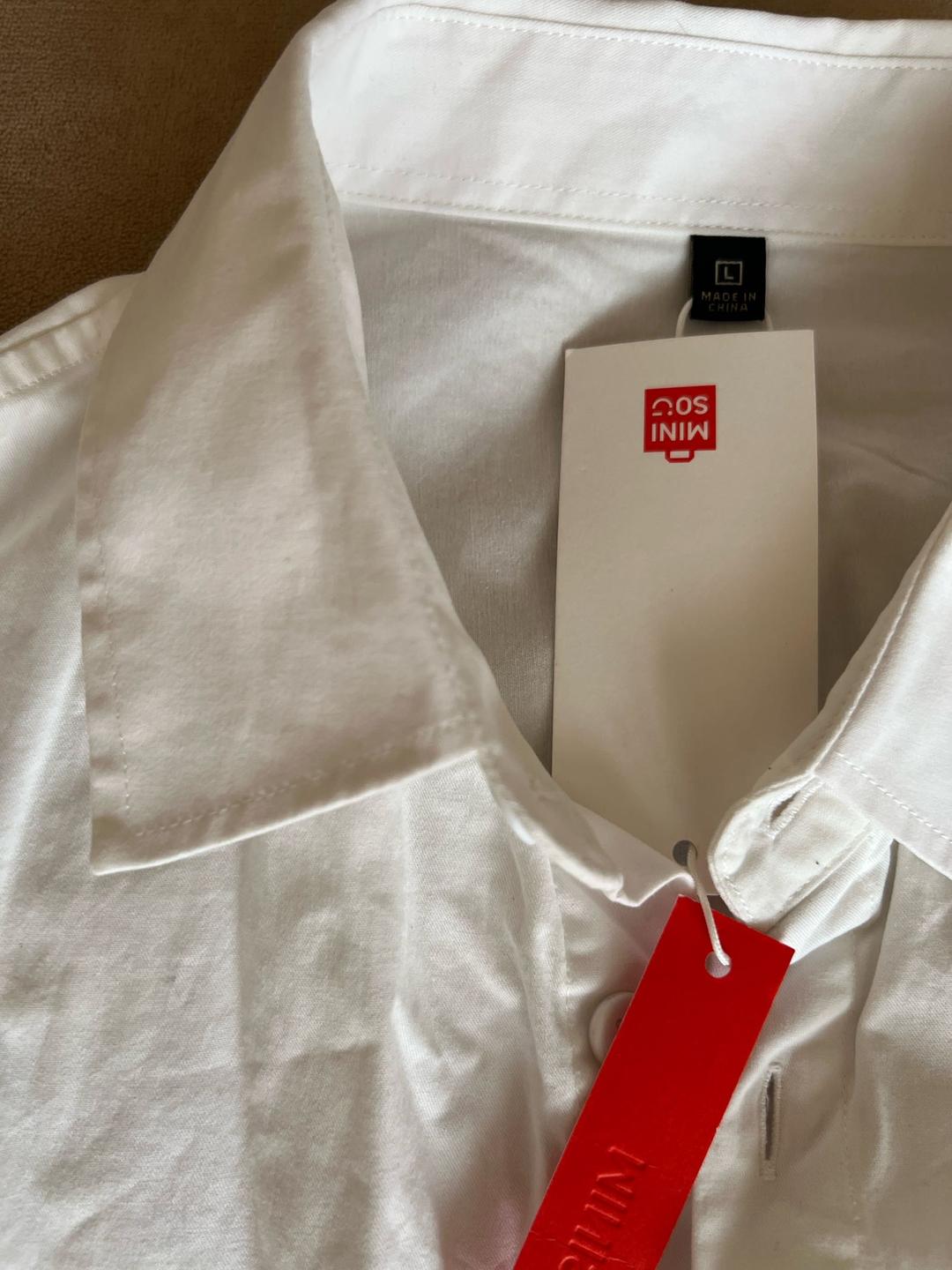Miniso Белая рубашка мужская  , рост 170 см — фото 2