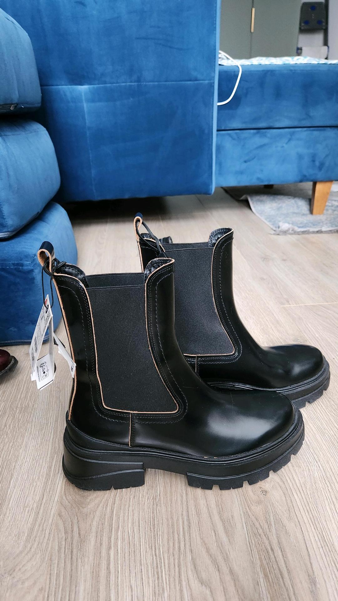 Zara Ботинки Zara кожа 38 — фото 2