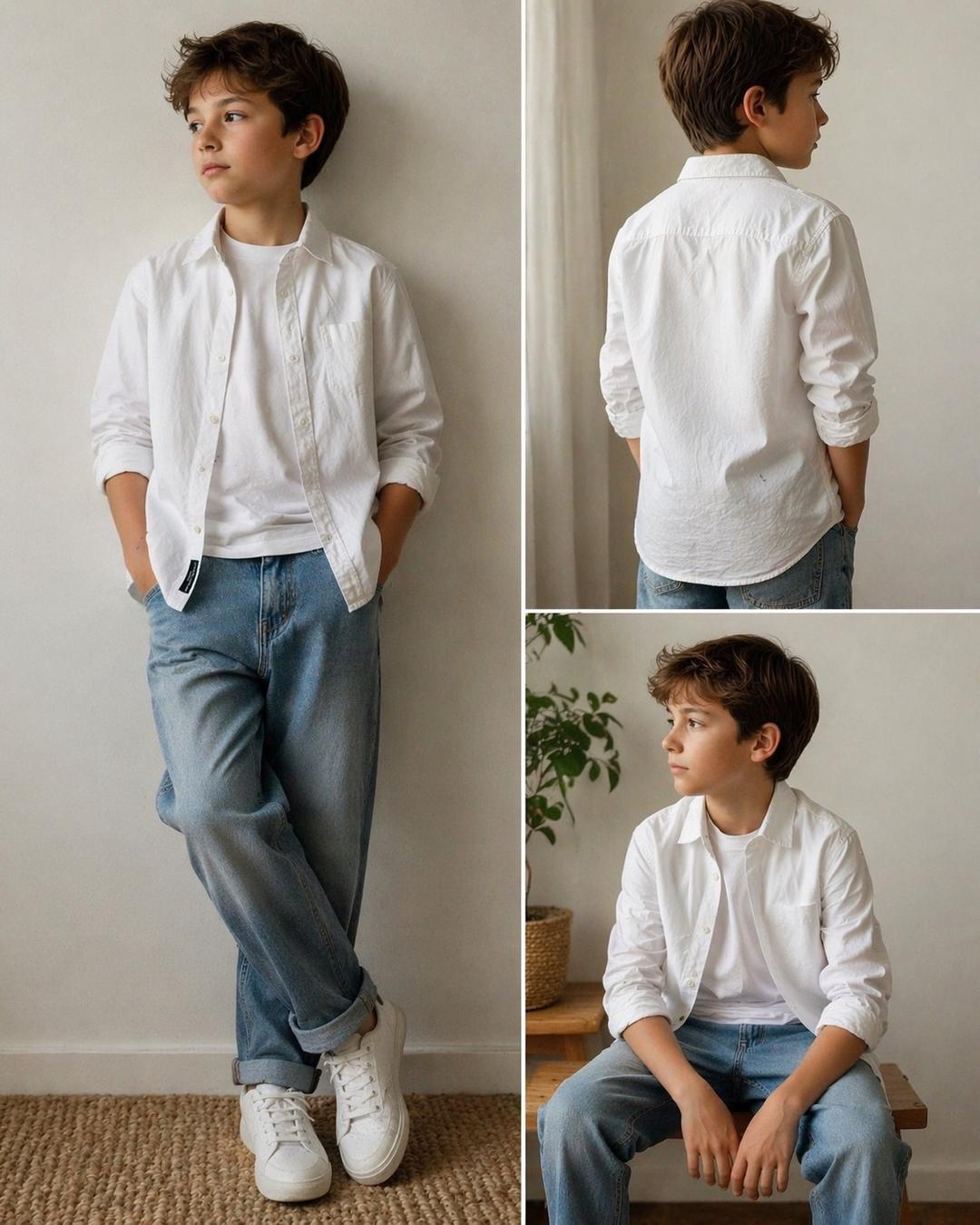Zara Kids Рубашка белая — фото 2