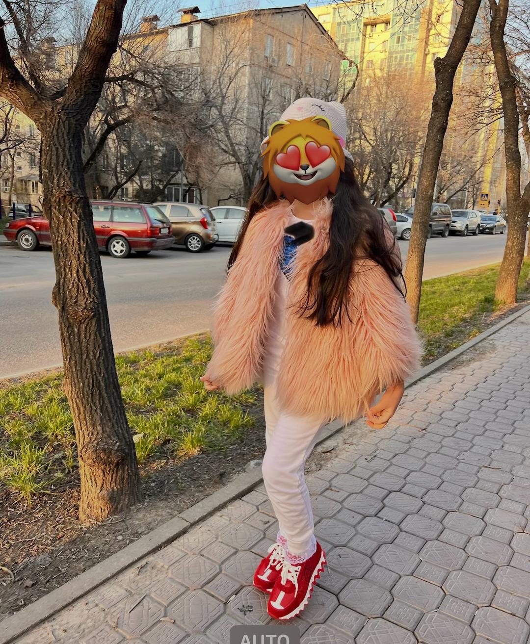 Нет бренда Шуба из искусственного меха для девочки — фото 2