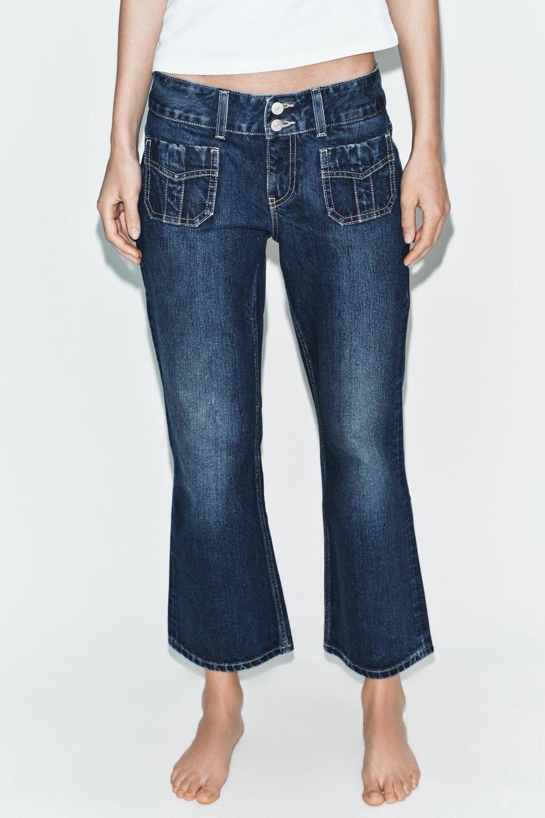 Zara Новые Джинсы клеш Zara с карманами и высокой посадкой (36) — фото 2