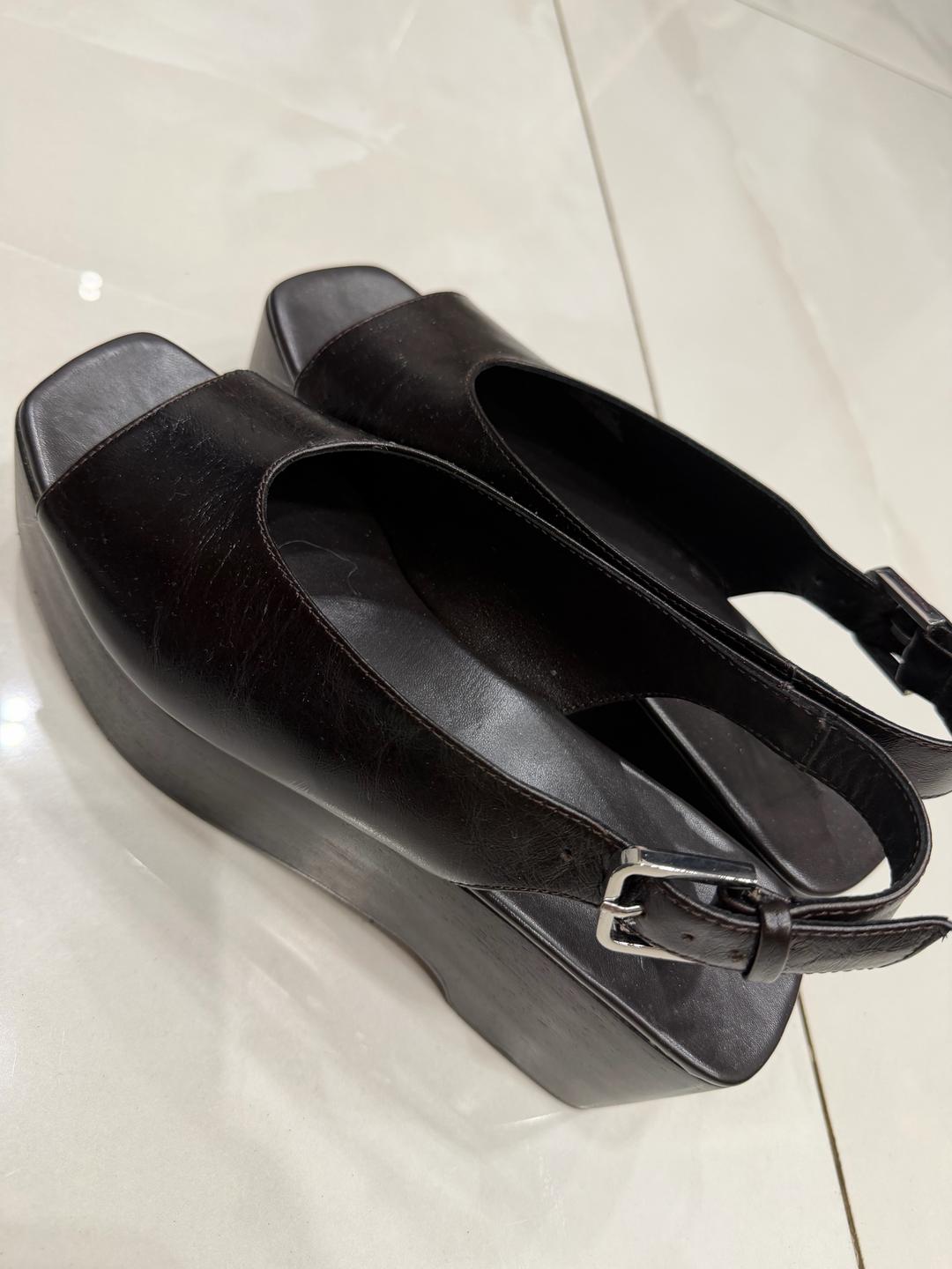 Massimo Dutti Босоножки на танкетке — фото 2