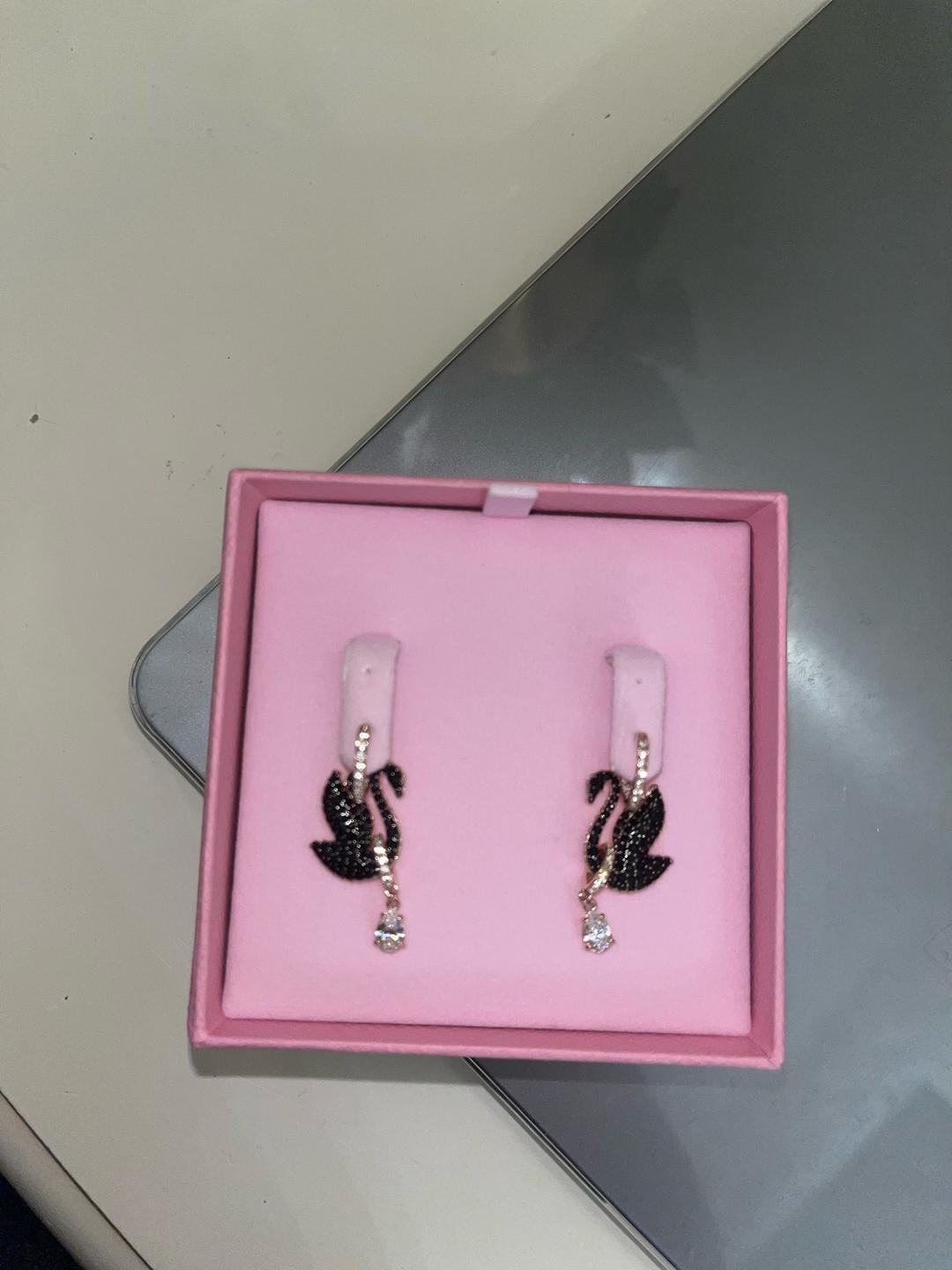 Swarovski Серьги лебеди — фото 2