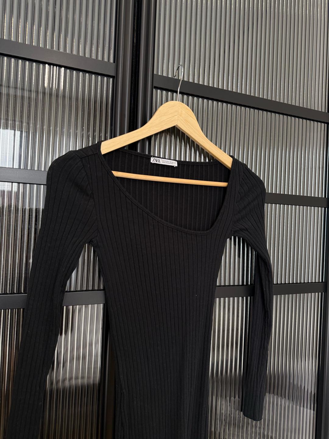 Zara Красивое черное платье по щиколотки от бренда Zara — фото 2