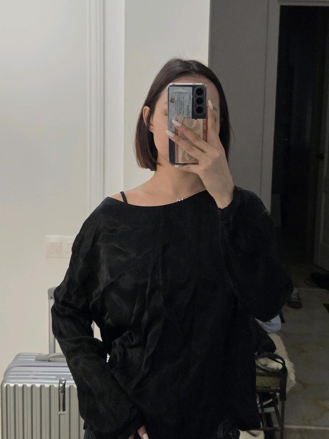 Zara Черная блузка — фото 2