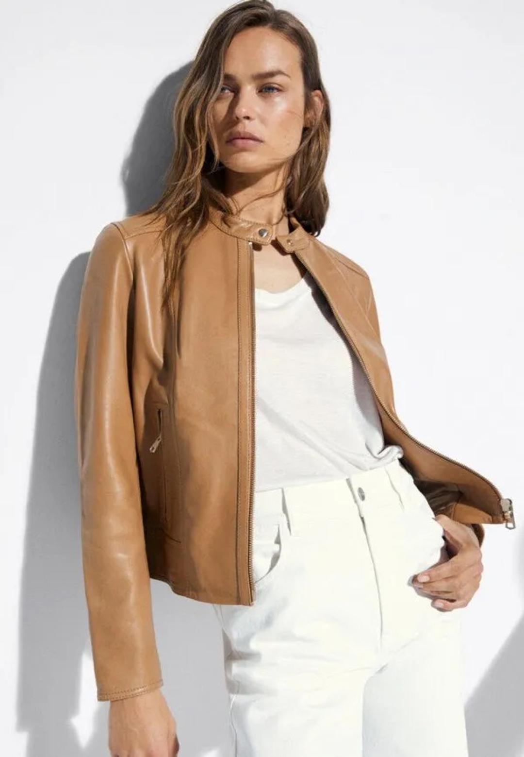 Massimo Dutti Кожаная куртка Massimo Dutti — фото 2