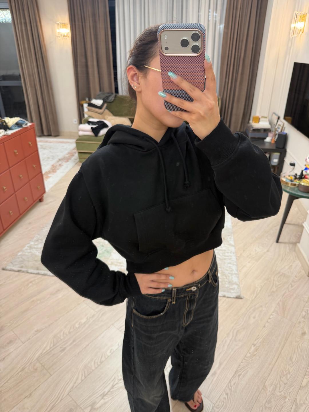 Pull & Bear Укороченное худи PULL&BEAR — фото 2