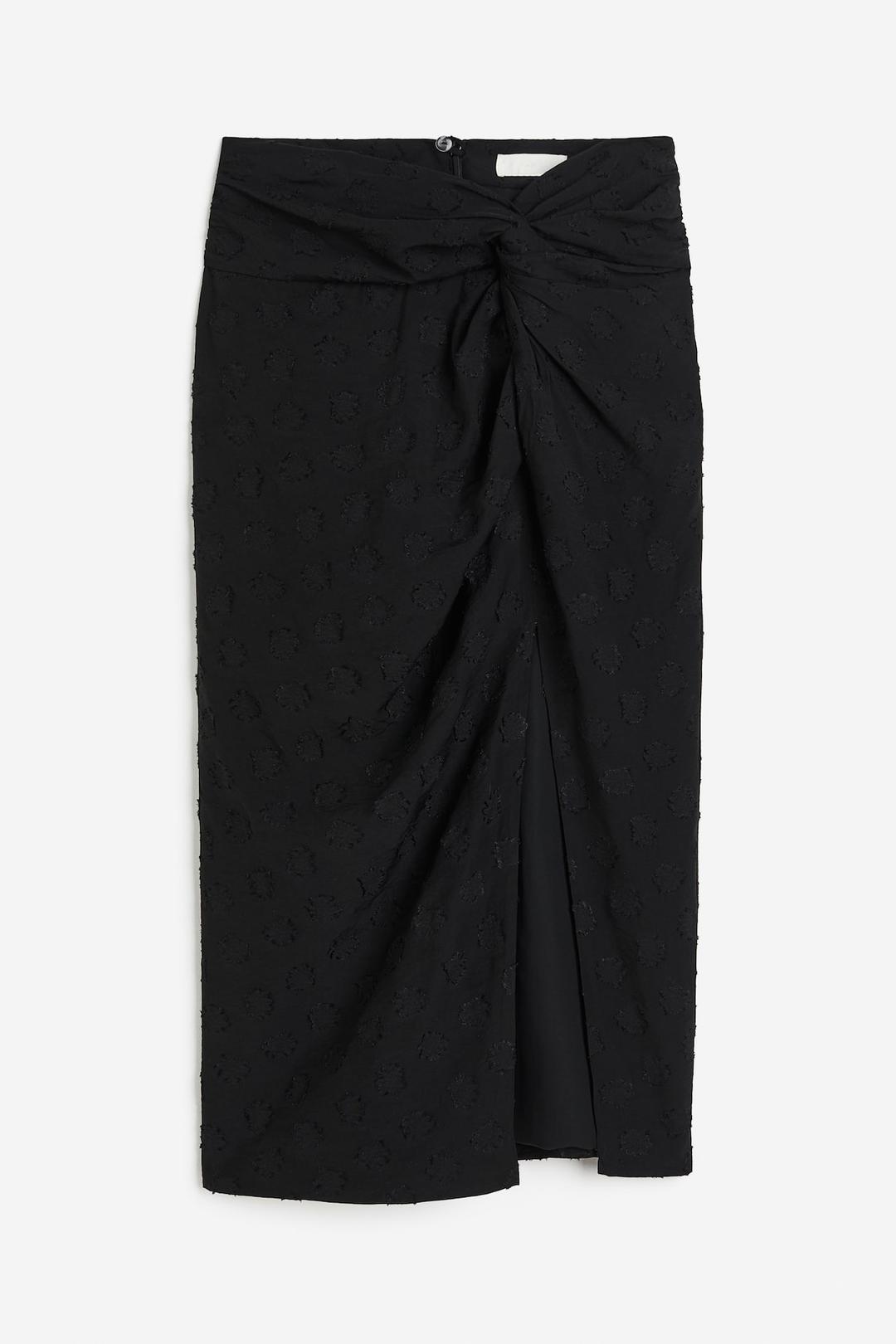 H&M Юбка миди с разрезом и декоративным узлом — фото 2