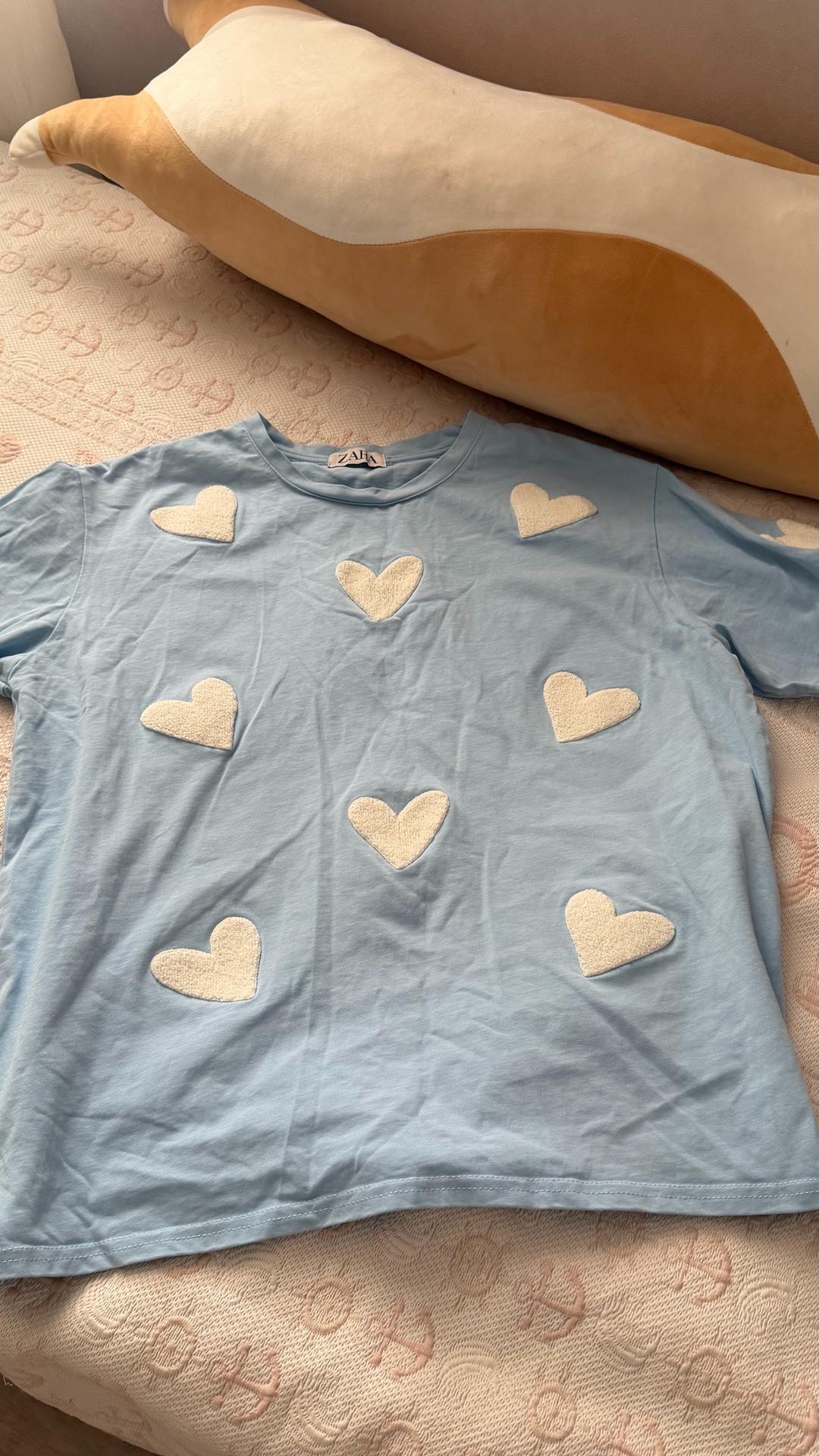 Zara Футболка ZARA с сердечками — фото 2