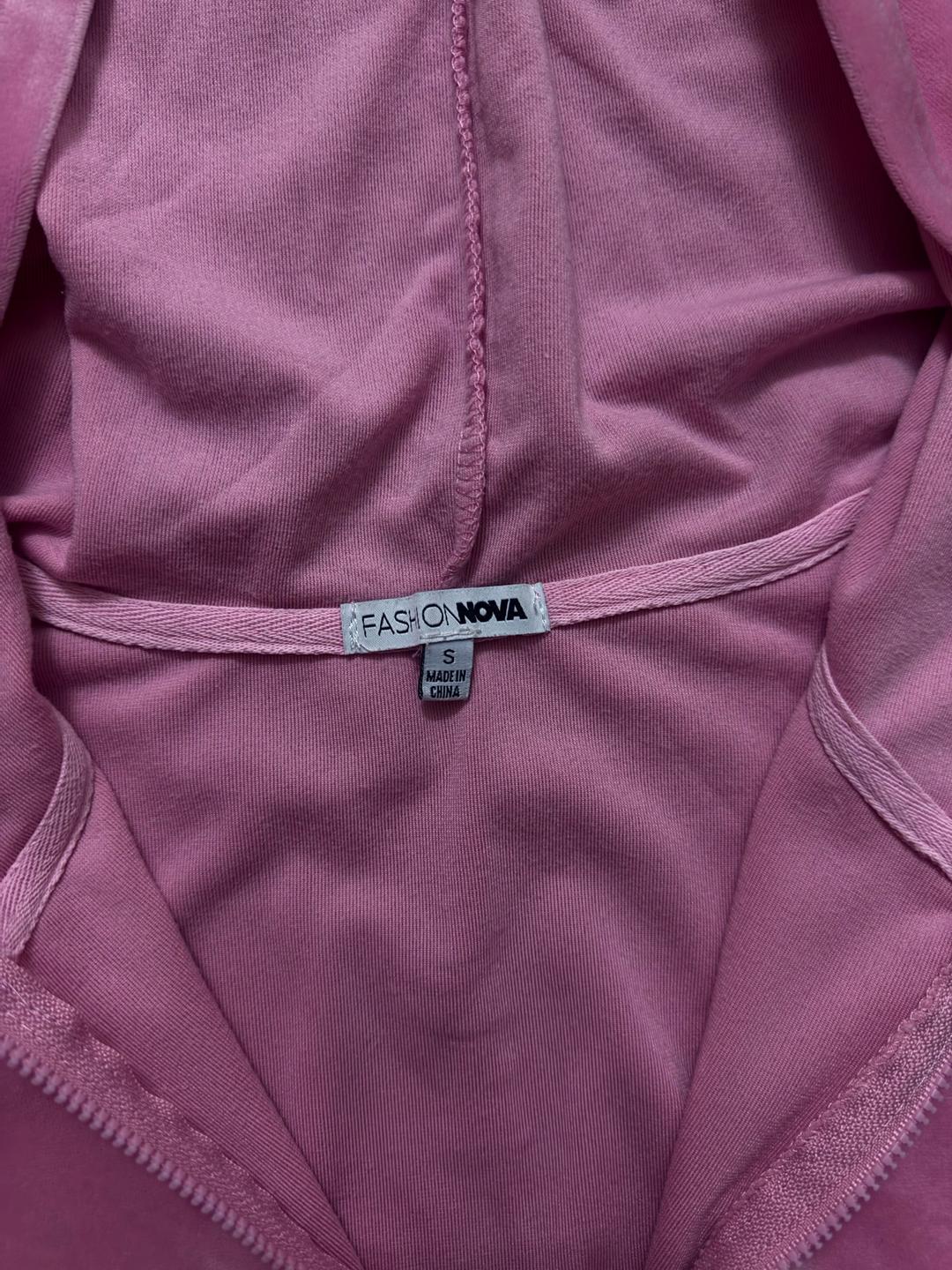 Fashion Nova Розовый велюровый костюм — фото 2