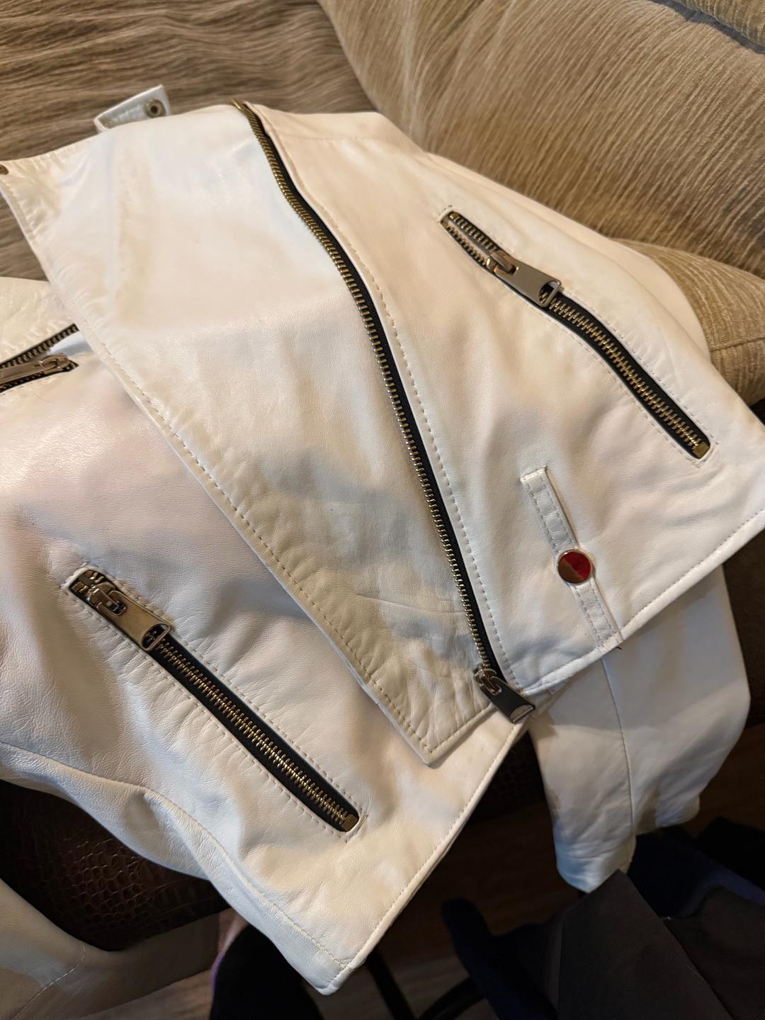 Moda Косуха из натуральной белой кожи производство Турции — фото 2