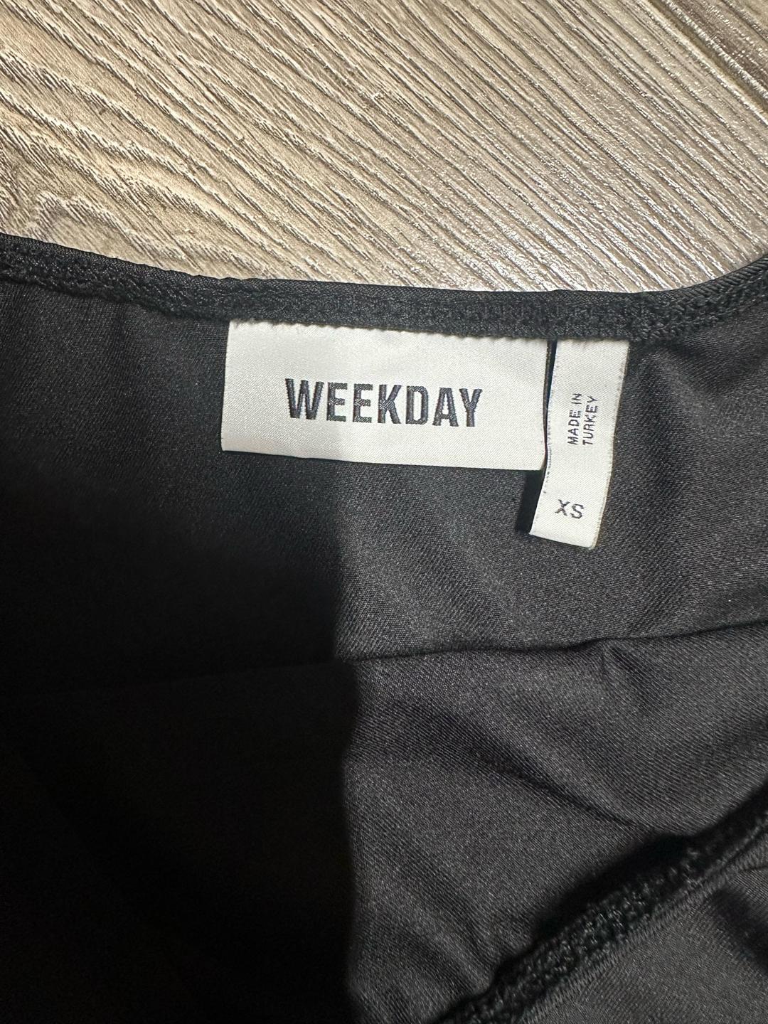 WEEKDAY Платье мини черное — фото 2