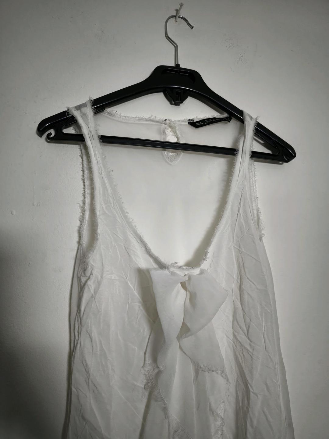 Zara Белая майка с бантом zara — фото 2