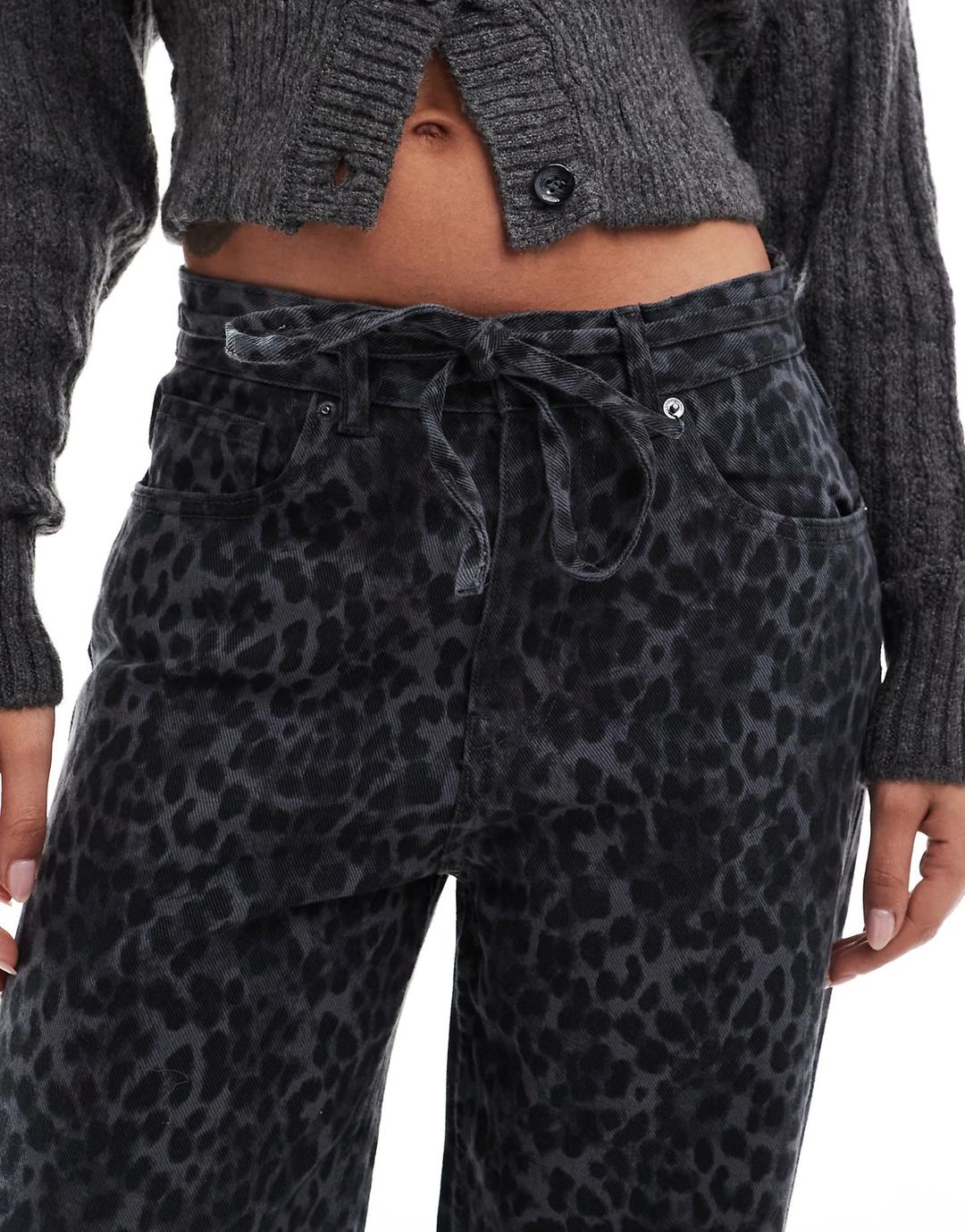 Pull & Bear Джинсы с леопардовым принтом Pull&Bear — фото 2