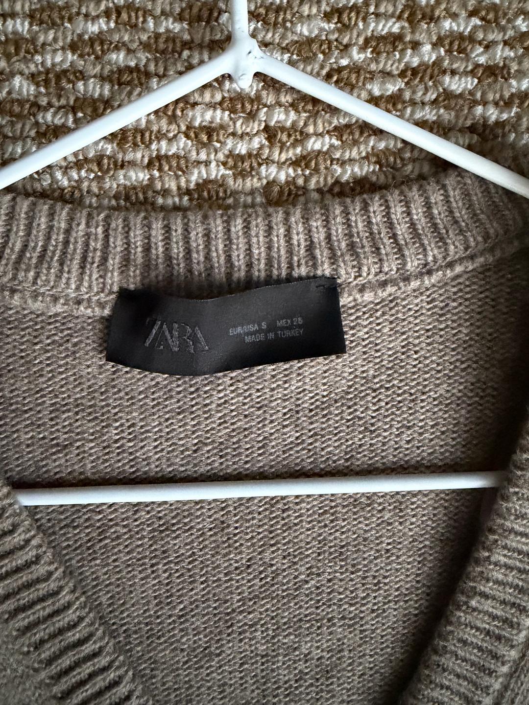 Zara Zara джемпер с топом внизу кружевная   отделка S — фото 2
