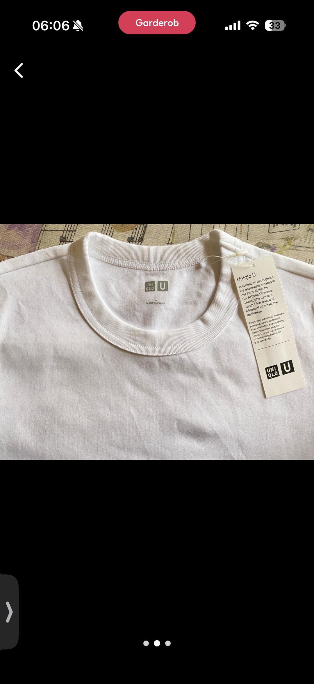 Uniqlo Футболка Uniqlo белая базовая размер L — фото 2