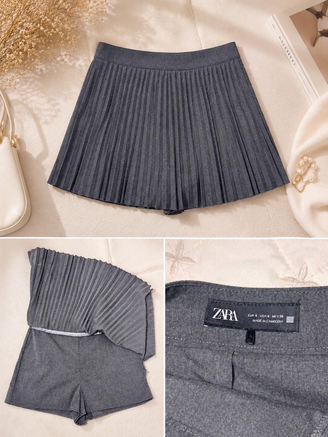 Zara Серая юбка-шорты Zara — фото 2