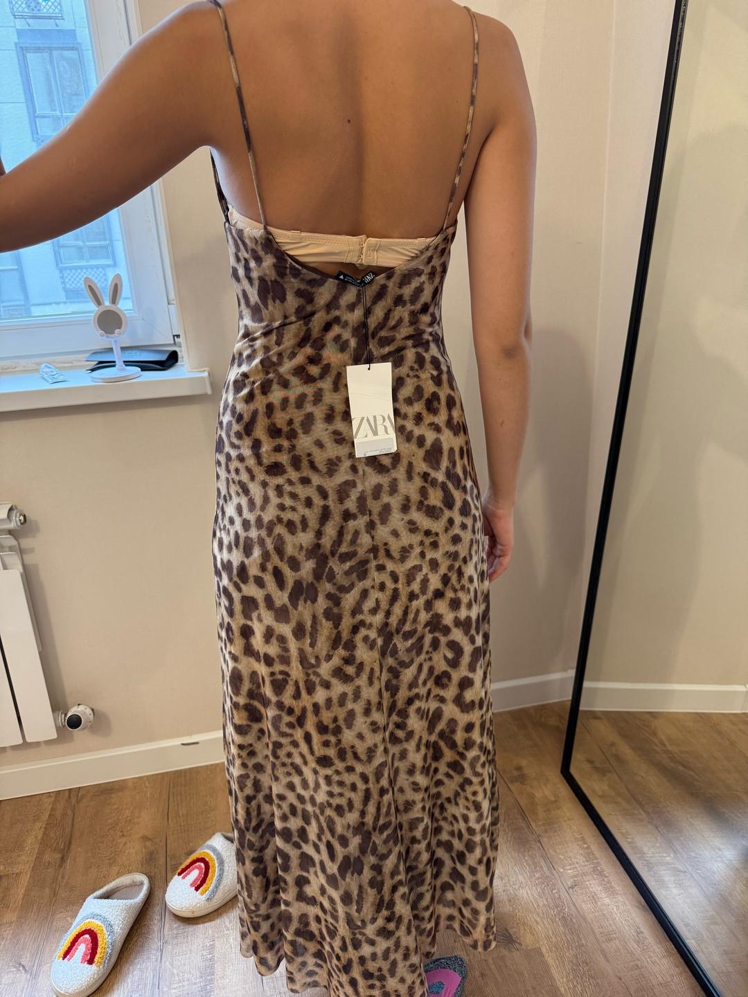 Zara Платье Zara леопардовое — фото 2