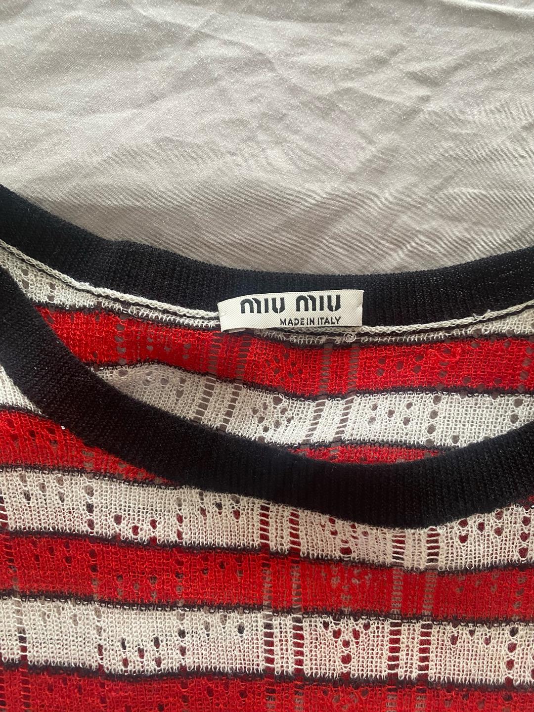 Miu Miu Miu Miu топ в полоску — фото 2