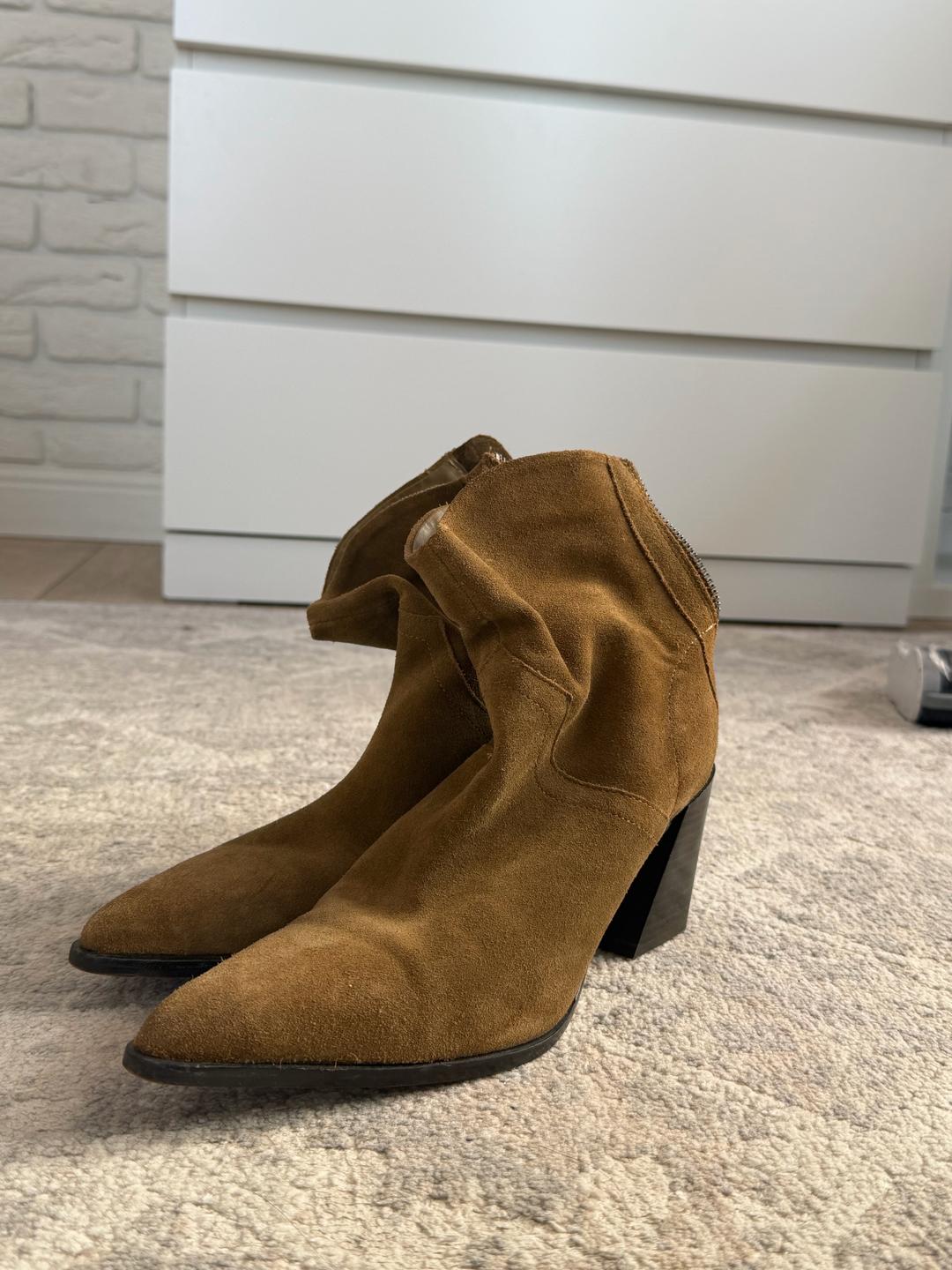 Zara Замшевые ботильоны Zara — фото 2