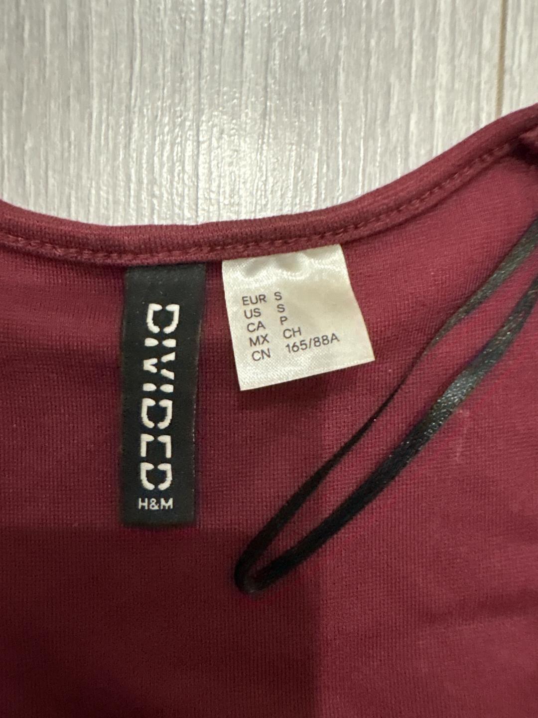 H&M бордовый топ H&M — фото 2