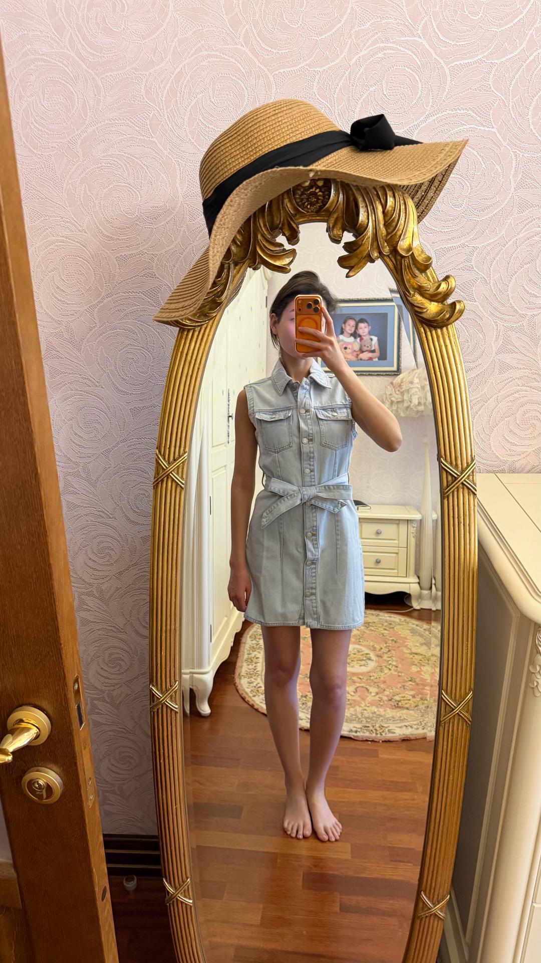 Zara Джинсовое платье на запах зара — фото 2