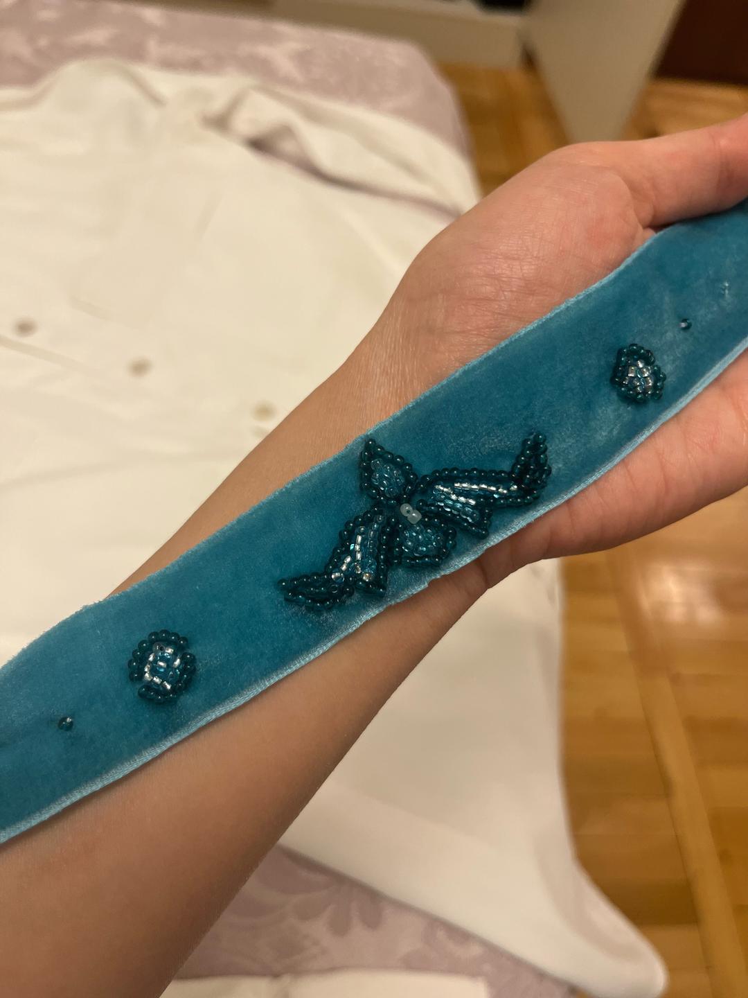 Handmade (ручная работа) Чокер с вышивкой бисером — фото 2
