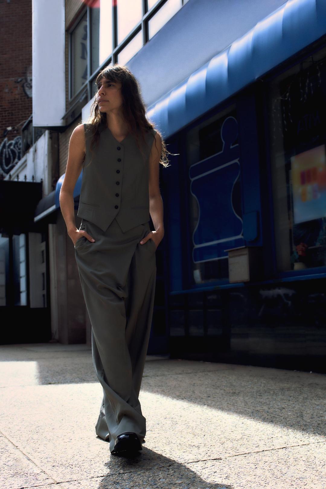 Zara Двойка, Шерстяной жилет и брюки в стиле минимализма - ZW COLLECTION — фото 2
