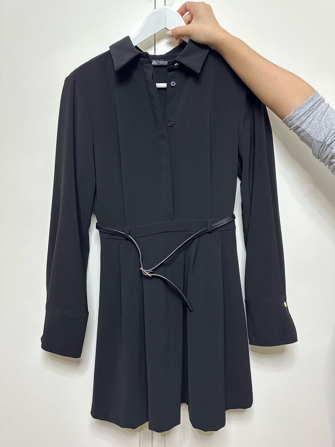 Zara черное платье-рубашка Zara — фото 2