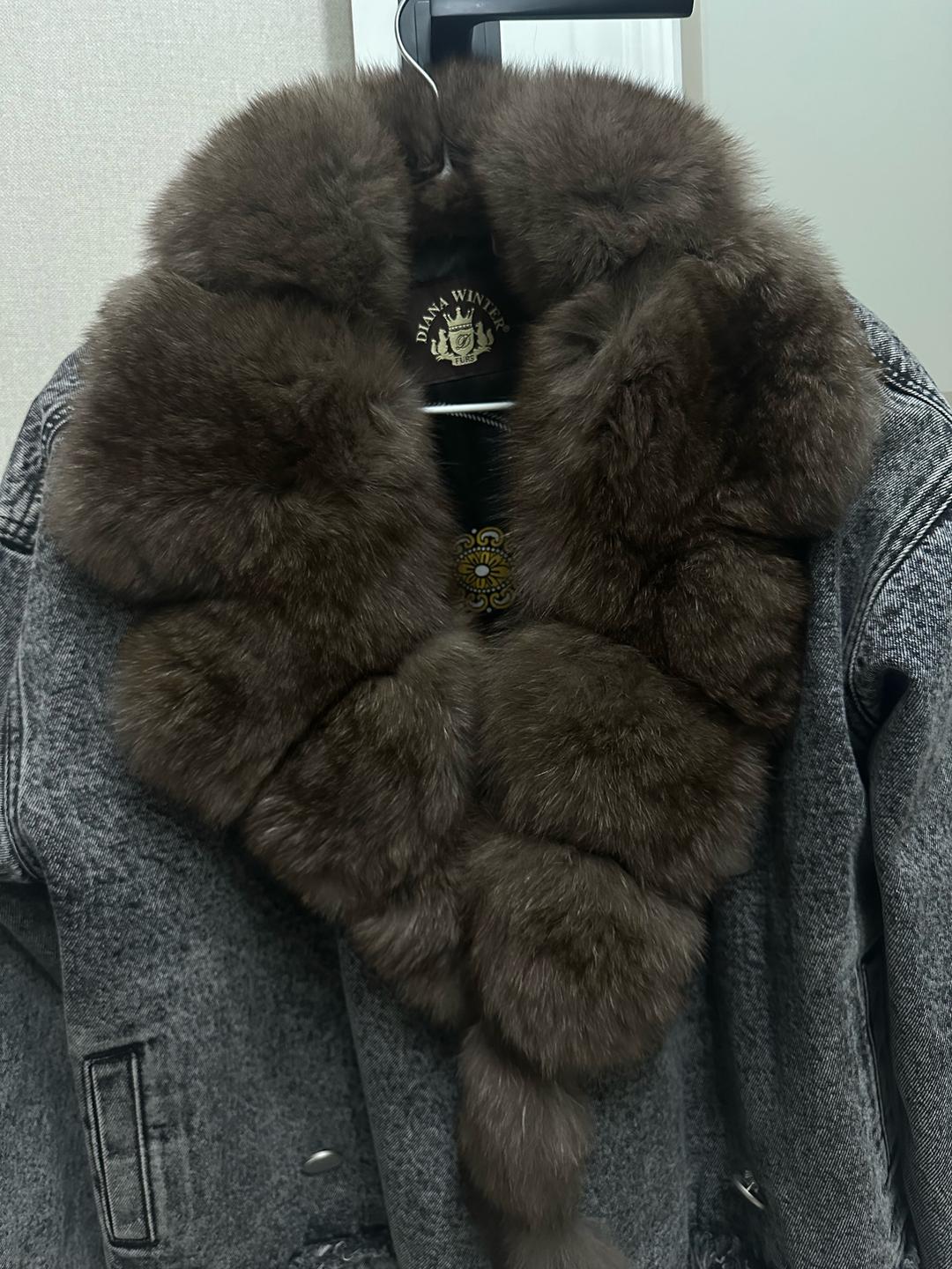 Diana winter Джинсовая шуба — фото 2