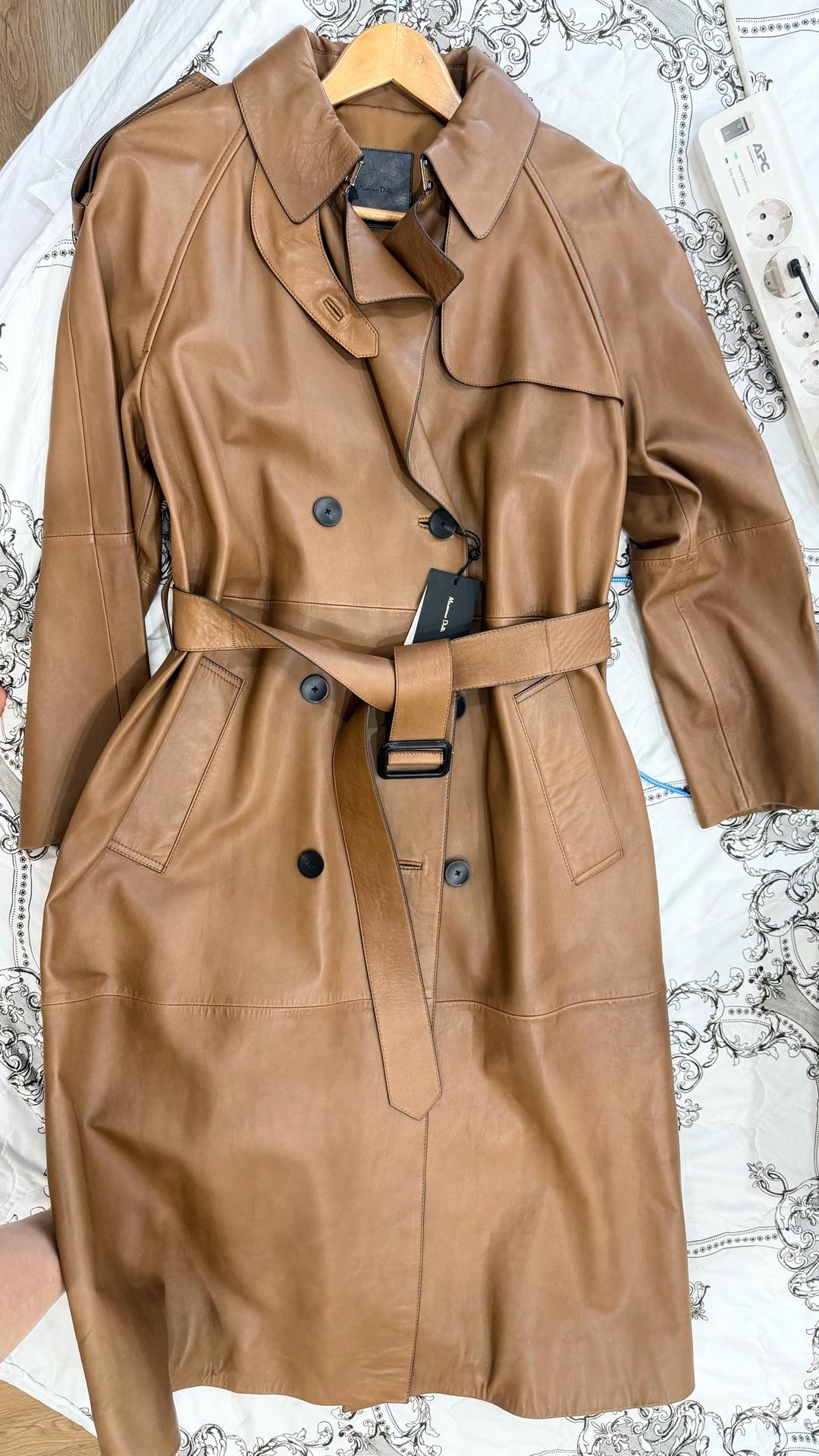 Massimo Dutti Кожаный тренч Massimo Dutti — фото 2