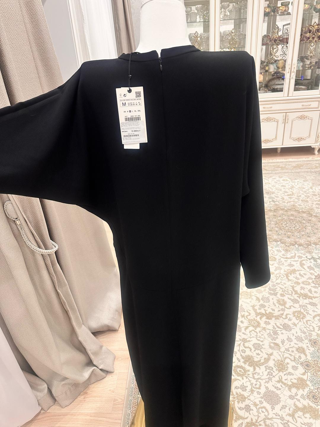 Zara Платье макси черное — фото 2