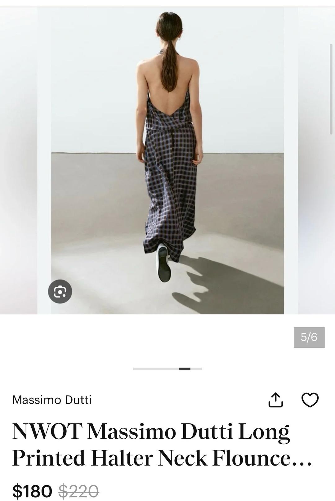 Massimo Dutti Платье макси в клетку — фото 2