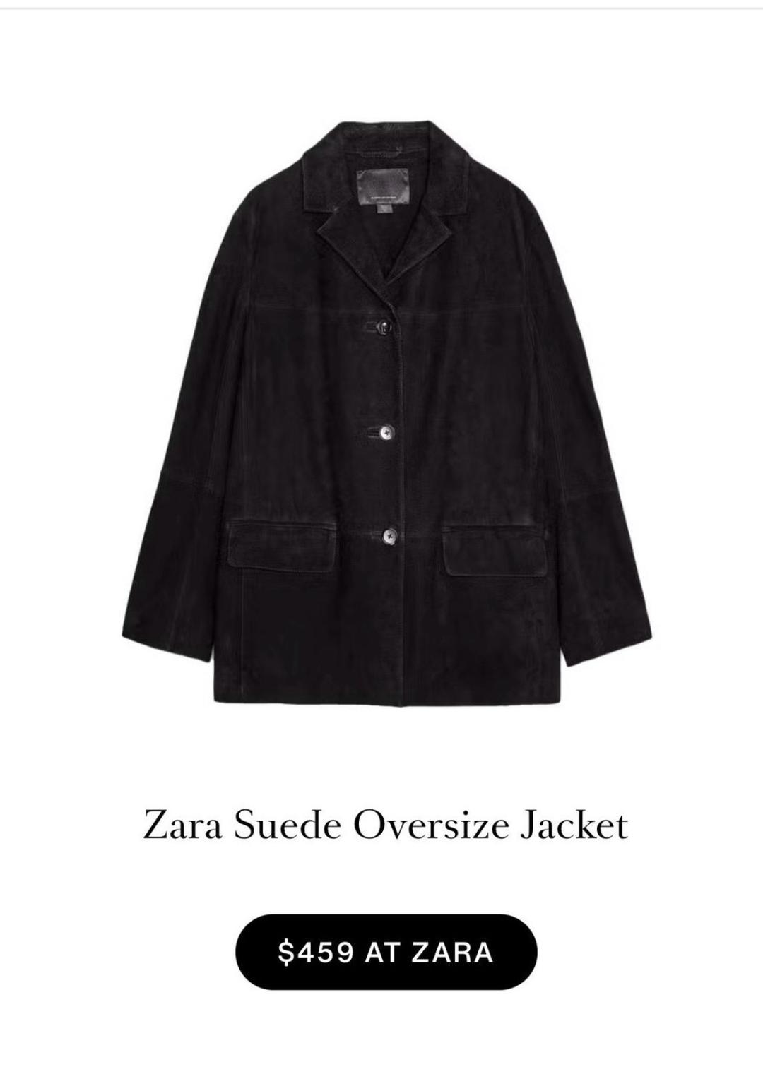 Zara Пиджак Куртка из 100% замши — LIMITEDEDITION — фото 2